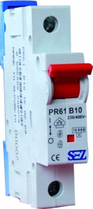 PR 61 C 10A, SEZ kismegszakító 1P C 10A 10kA